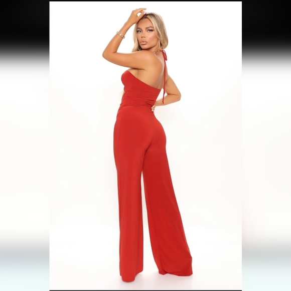 Keep It Cute Chain Jumpsuit in Rust by Fashion Nova size xs - Picture 2 of 16